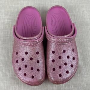 Crocs Pink Glitter Sparkle Clog‎ Mens Sz 12